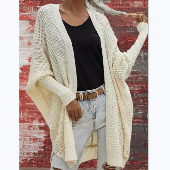 Damen Strickmantel mit offener Front und luftiger Passform EB