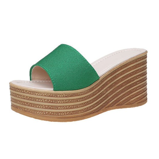 Damen Wedge-Pantoletten mit weitem Träger und rutschfester Sohle EB