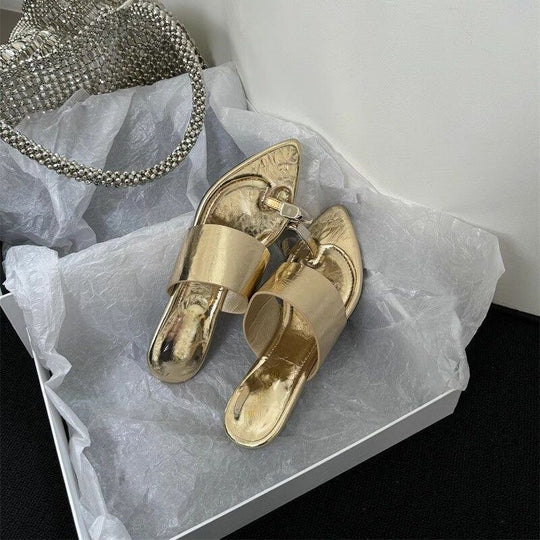 Damen elegante Mules mit funkelndem Design EB