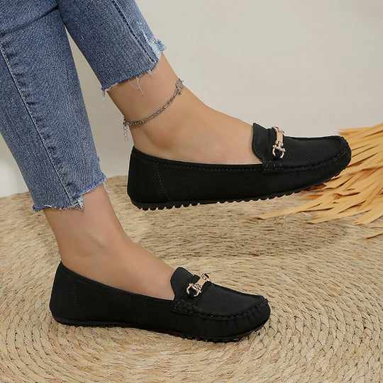 Damen Mokassins mit eleganter Verzierung und atmungsaktivem Obermaterial EB