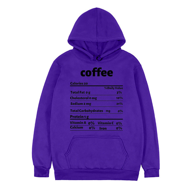 Damen Kapuzenpullover mit kreativem Nährwertdesign EB