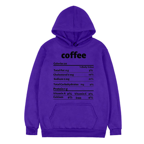 Damen Kapuzenpullover mit kreativem Nährwertdesign EB