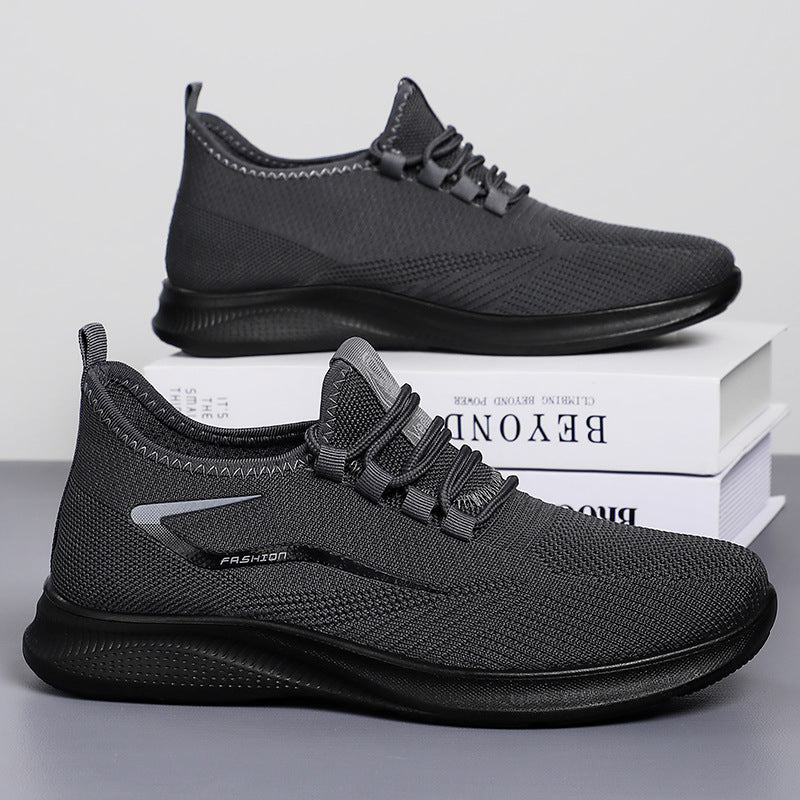 Herren nan atmungsaktive Strick-Sneaker mit sockenähnlichem Schaft und flexibler Komfortlaufsohle EB