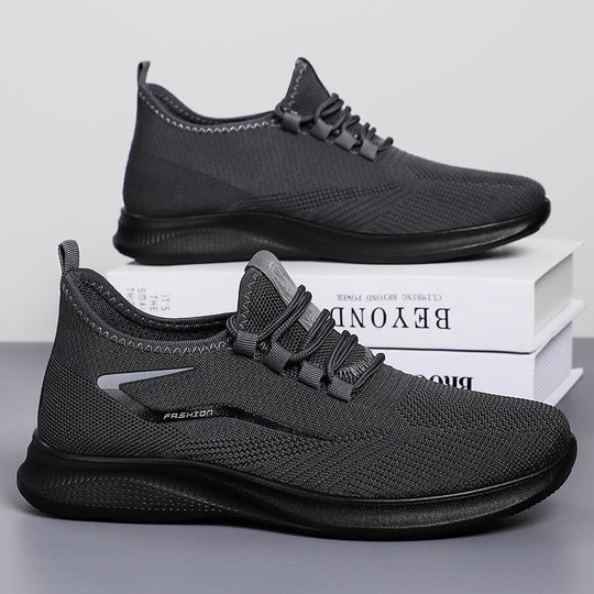 Herren nan atmungsaktive Strick-Sneaker mit sockenähnlichem Schaft und flexibler Komfortlaufsohle EB