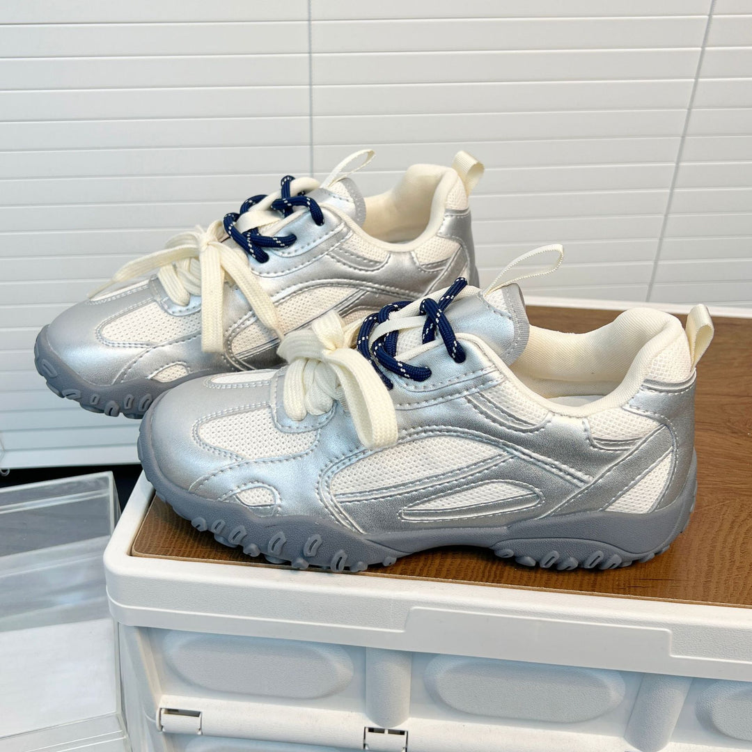 Damen Sportliche Sneakers mit atmungsaktivem Mesh und rutschfester Sohle EB