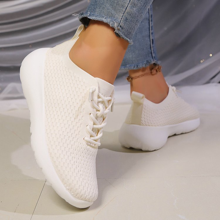 Damen Sneaker aus atmungsaktivem Strickmaterial mit rutschfester Sohle EB