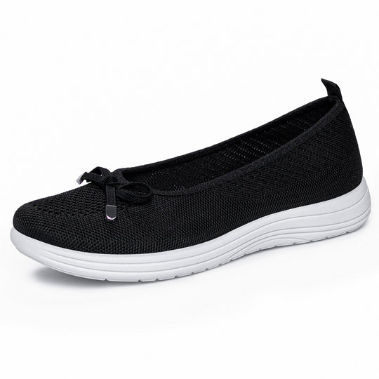 Damen Komfortable und atmungsaktive Ballerinas mit elastischem Bund EB