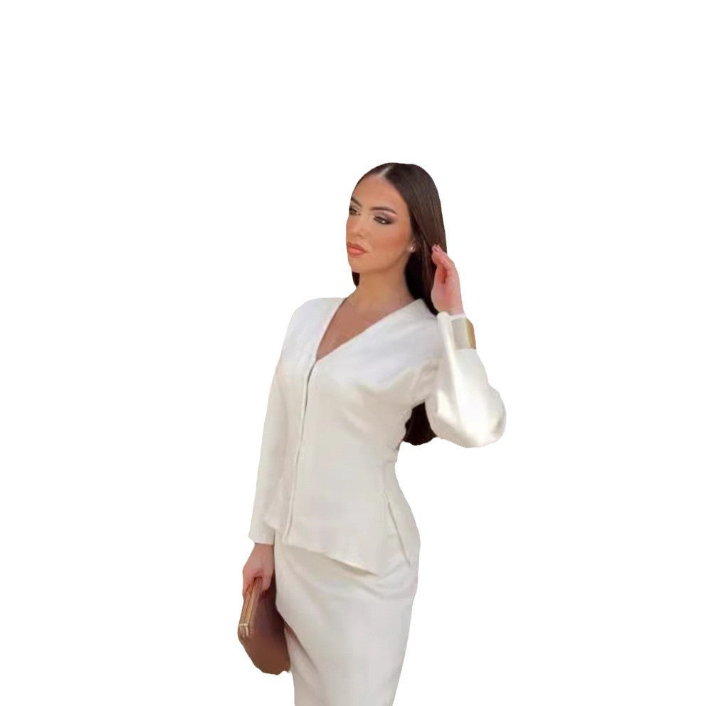 Damen Blazer und Rock Set mit elegantem Schnitt und modischem Design EB