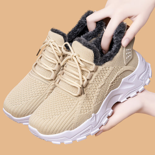 Damen Sportliche Sneaker mit kuscheligem Warmfutter und rutschfester Sohle EB