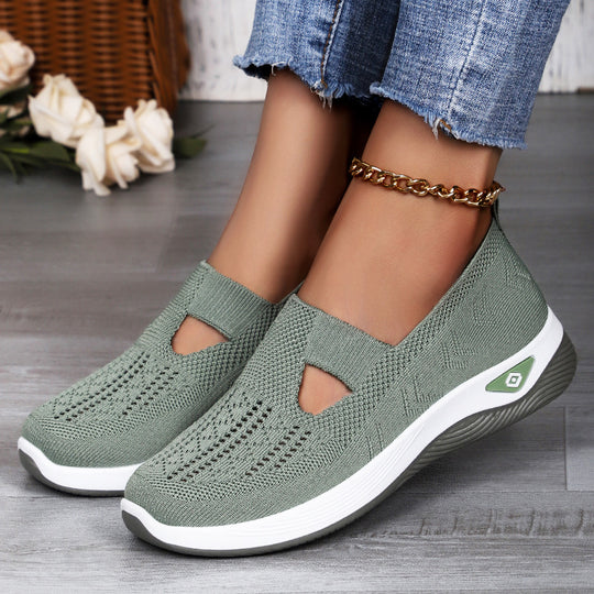 Damen Atmungsaktive Slip-On Freizeitschuhe mit offenem Schnitt EB