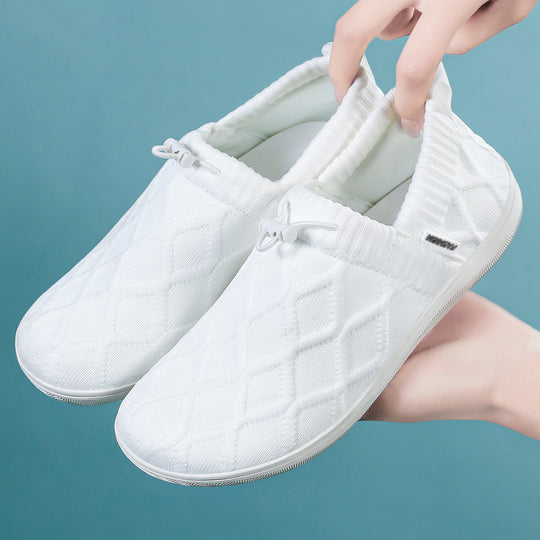 Damen Bequeme Slip-On Freizeit-Schuhe mit elastischem Einstieg und atmungsaktiver Struktur EB