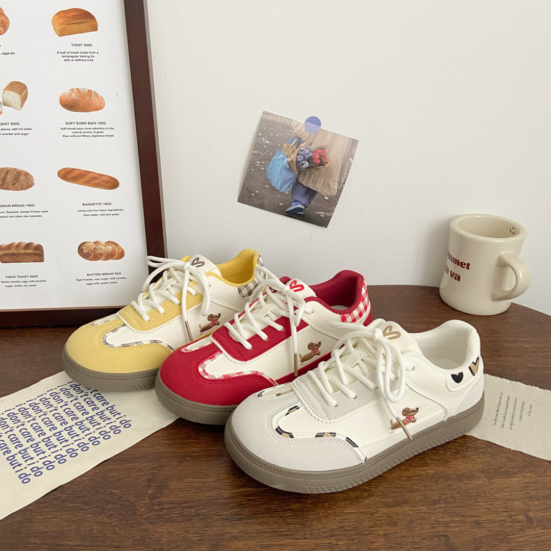 Damen Sneakers mit verspieltem Tiermotiv und atmungsaktiver Oberflächenstruktur EB