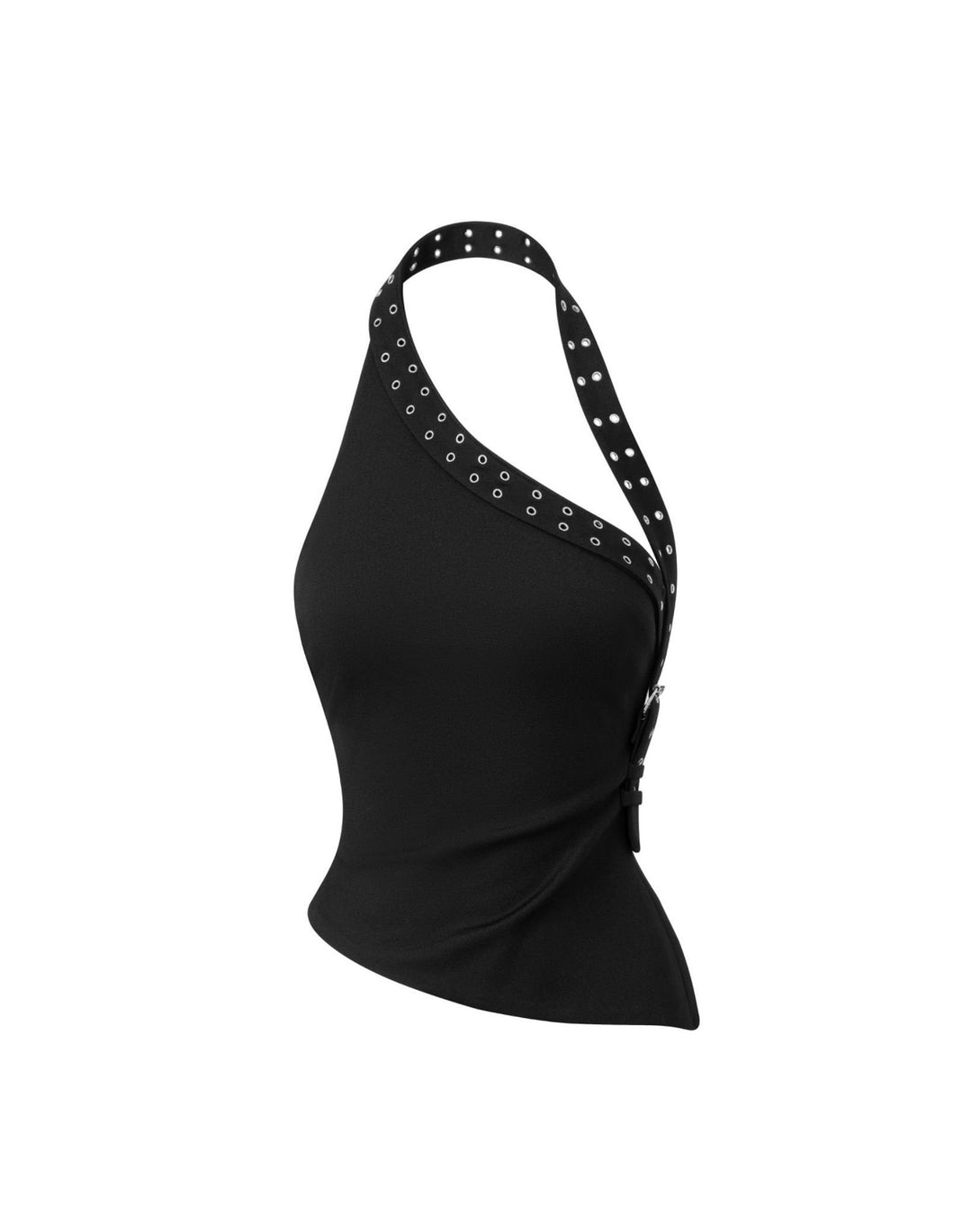Damen Innovatives Cut-Out Top mit dekorativen Ösen EB