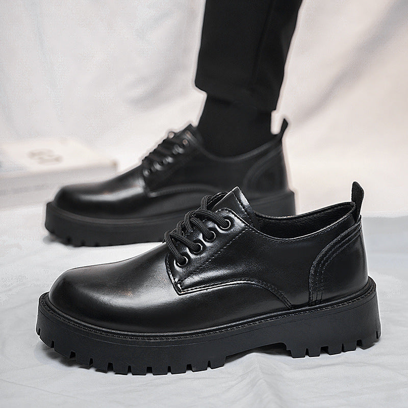 Herren robuste Derby-Schnürschuhe mit dick profilierter Gummilaufsohle und gepolstertem Komfortfußbett EB