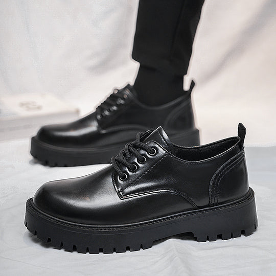Herren robuste Derby-Schnürschuhe mit dick profilierter Gummilaufsohle und gepolstertem Komfortfußbett EB