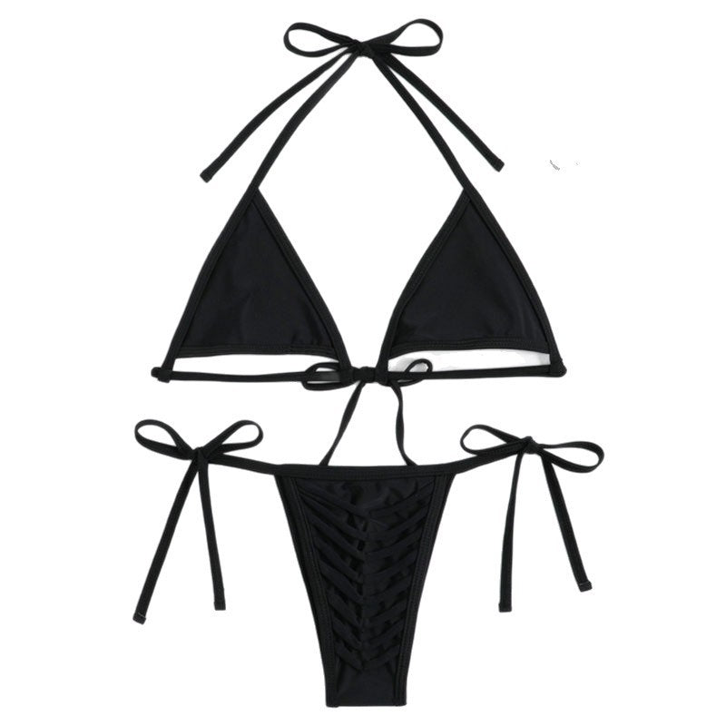 Damen Triangle-Bikini mit raffiniertem Bindedesign EB