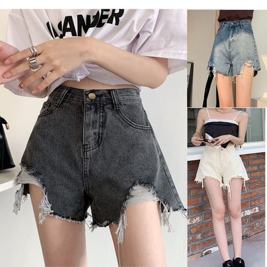 Damen Jeans-Shorts im trendigen Destroyed-Look EB