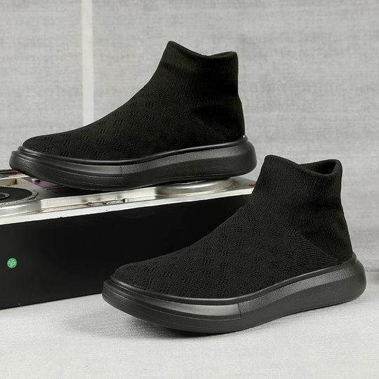 Damen Sneaker mit elastischem Strickobermaterial und rutschfester Sohle EB