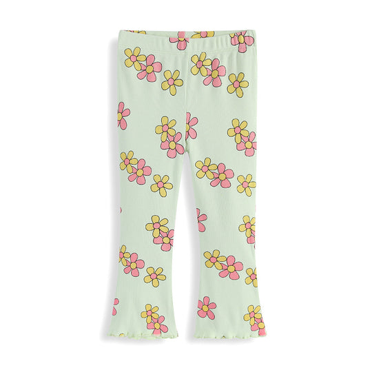 Mädchen Flared Leggings mit floralem Design EB