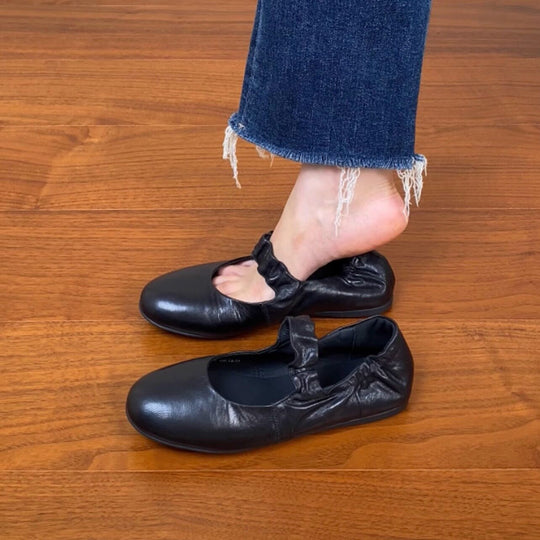 Damen Ballerinas mit elastischem Riemendesign und ergonomischer Fußbettgestaltung EB