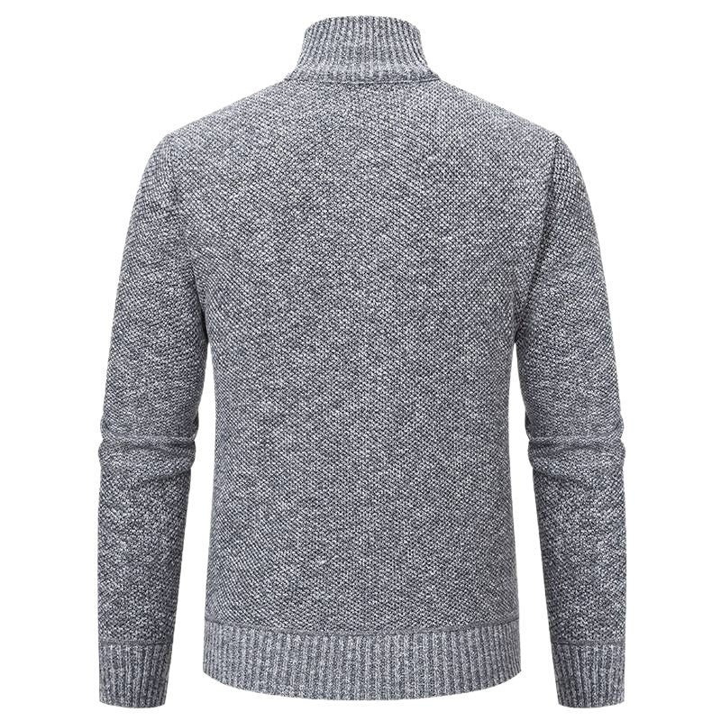 Herren stylische Steppjacke mit strukturiertem Obermaterial und hohem Kragen EB