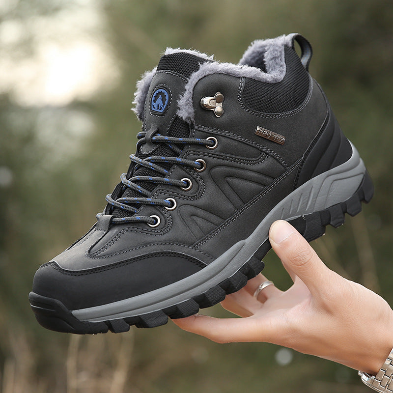 Herren wasserdichte Winter-Trekkingschuhe mit gefüttertem Innenfutter, verstärkter Zehenkappe und griffiger Profilsohle EB