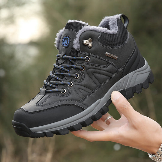 Herren wasserdichte Winter-Trekkingschuhe mit gefüttertem Innenfutter, verstärkter Zehenkappe und griffiger Profilsohle EB