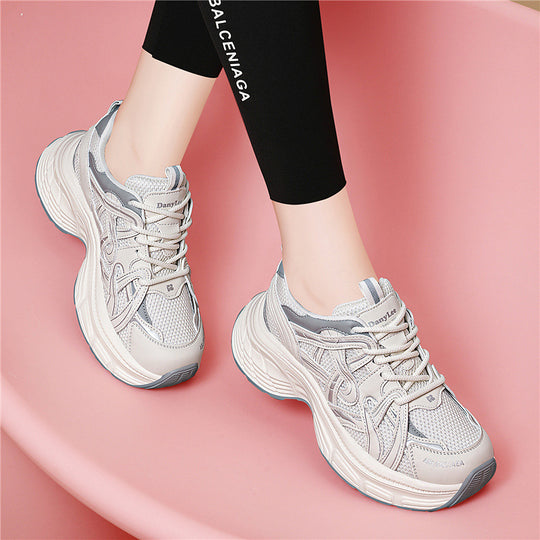 Damen Sportliche Fitness-Sneaker mit dämpfender Sohle und atmungsaktivem Obermaterial EB