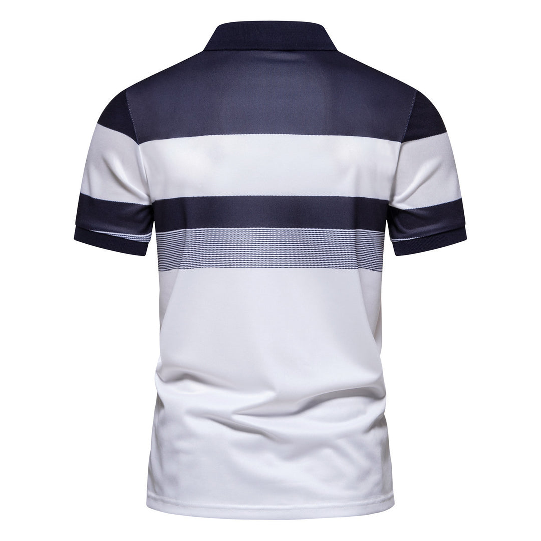 Herren Poloshirt mit modernem Streifenmuster und atmungsaktiven Eigenschaften EB