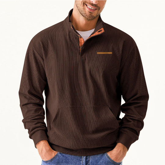 Herren Hochwertiger Pullover mit halbem Reißverschluss und komfortabler Passform EB