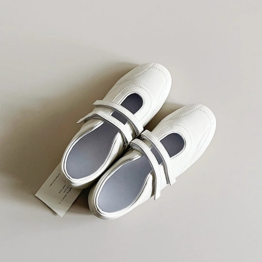 Damen Komfortable Ballerinas mit verstellbarem Riemendesign und atmungsaktiver Sohle EB