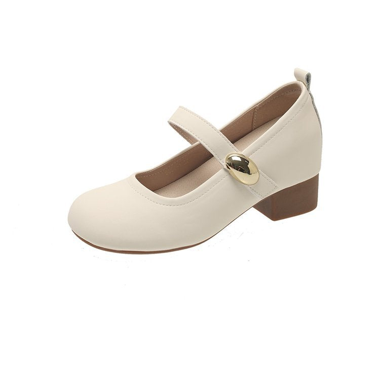 Damen elegantes Mary Jane Schuhwerk mit verstellbarem Riemen EB