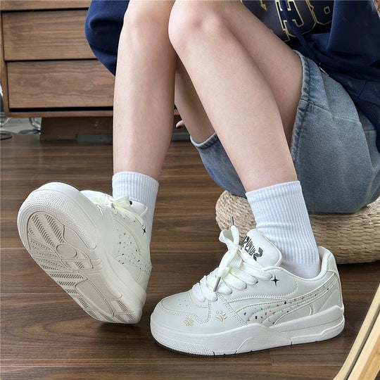 Damen Sportliche Freizeitsneakers mit atmungsaktivem Obermaterial und rutschfester Sohle EB