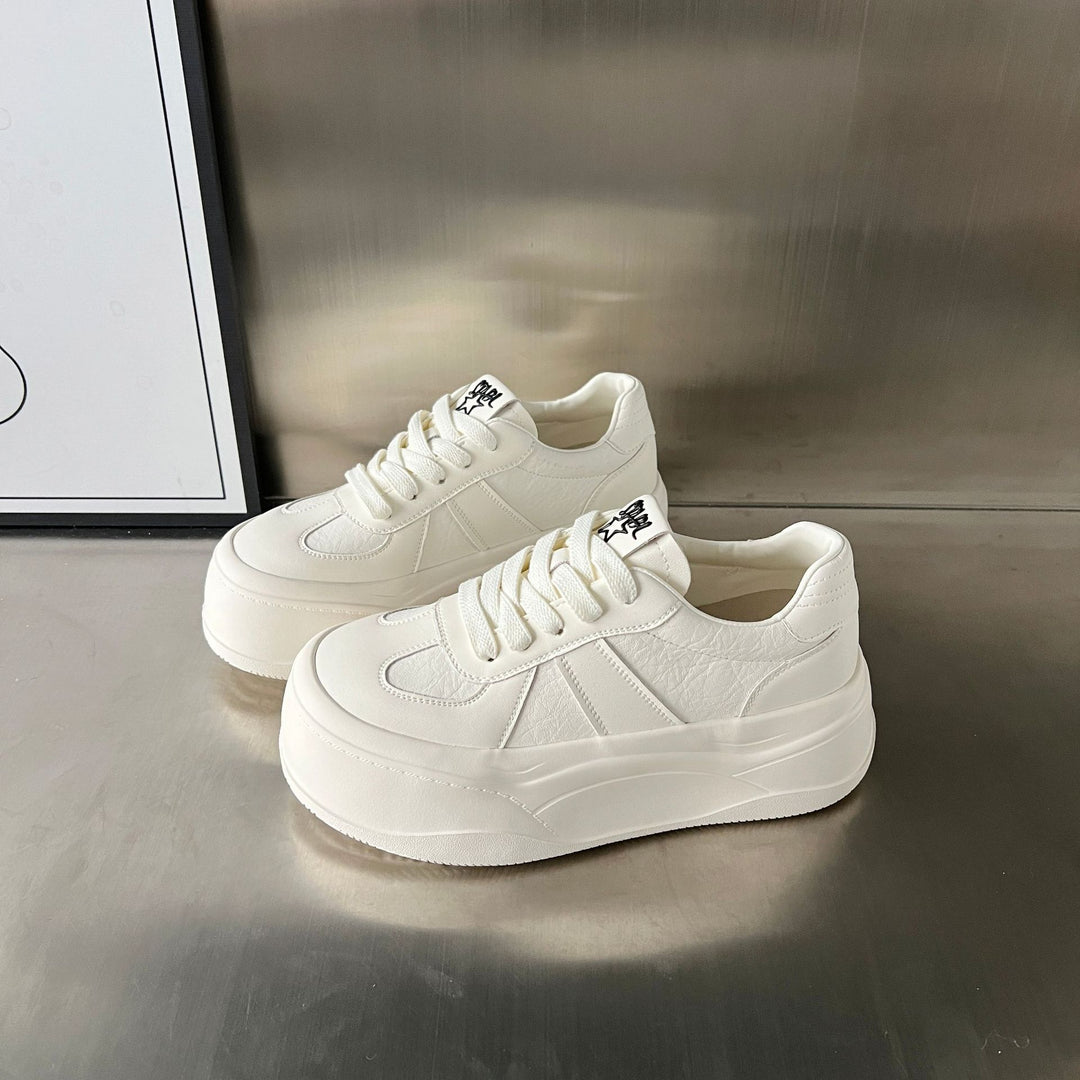Damen Komfortable Plateau Sneakers mit atmungsaktivem Obermaterial und rutschfester Sohle EB