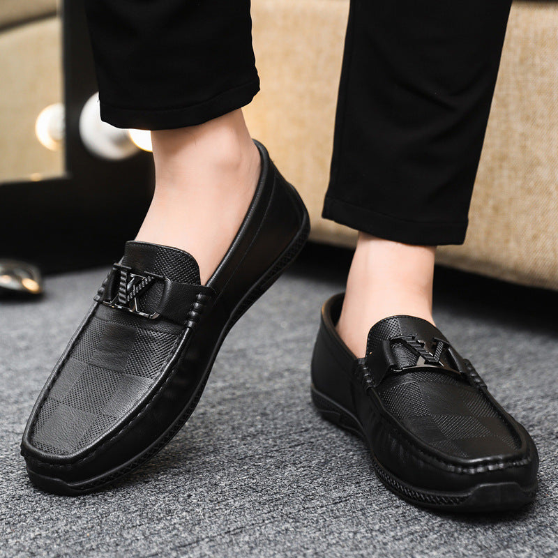 Herren Elegante Mokassins aus hochwertigem Leder mit rutschfester Sohle EB