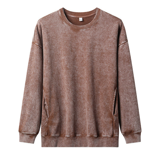 Damen lässiger Sweatshirt mit seitlichen Taschen EB