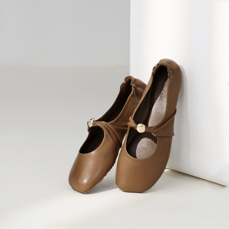 Damen Ballerinas mit dekorativem Schleifenakzent und lässigem Schnitt EB