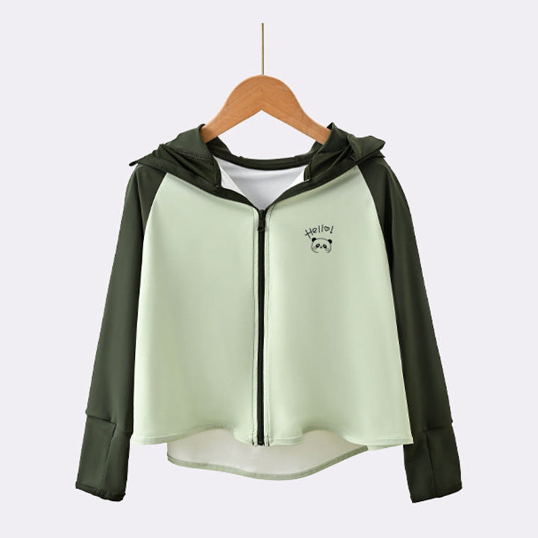 Mädchen leichte Sonnenjacke mit Kapuze EB