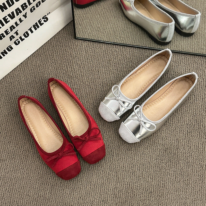 Damen Ballerinas mit modischem Glitzerakzent und flexiblem Sohlenprofil EB