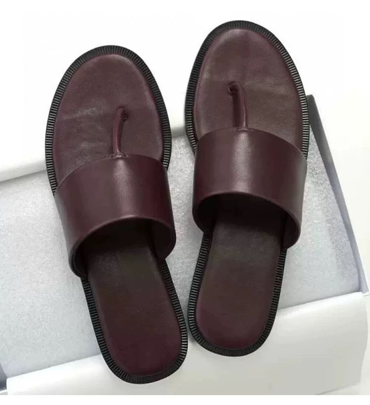 Damen Zehentrenner-Sandalen mit breitem Riemen und ergonomischem Fußbett EB