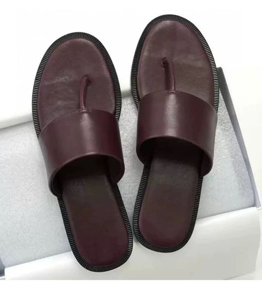 Damen Zehentrenner-Sandalen mit breitem Riemen und ergonomischem Fußbett EB