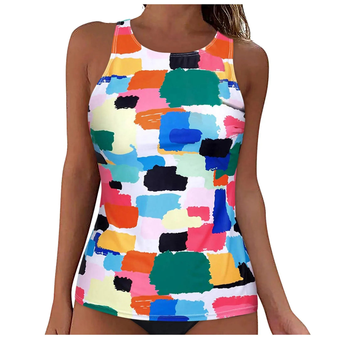 Damen Sportliches Tankini-Oberteil mit modischem Rückenausschnitt EB