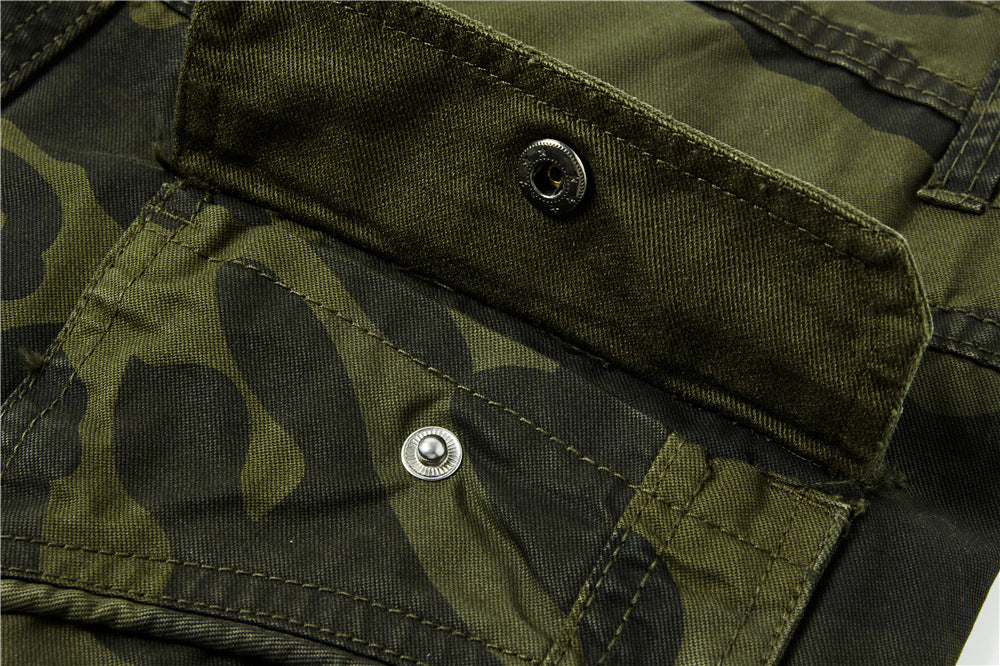 Herren Cargohose im Slim-Fit mit verstärkten Knien Multifachtaschen und Stoffgürtel EB