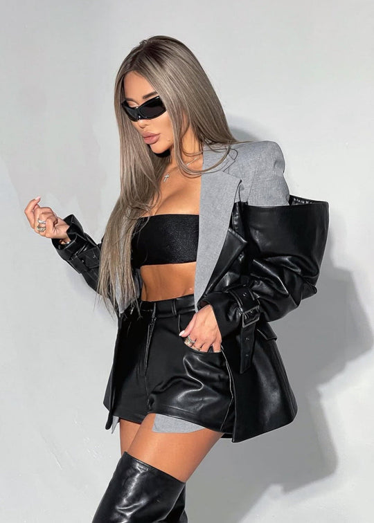 EB | Tone Fauxleder Blazer Kleid
