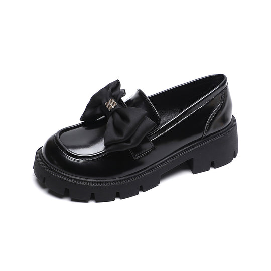 Damen Mokassin-Schuhe mit eleganter Schleifenapplikation und robustem Plateau EB