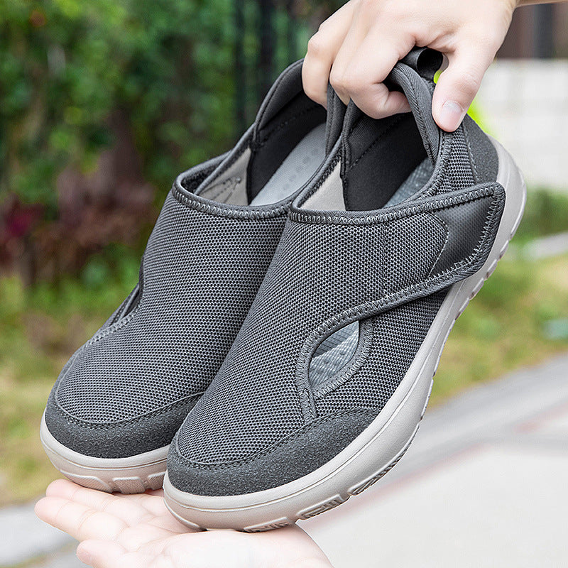 Damen Atmungsaktive und leichte Freizeitschuhe mit flexiblem Klettverschluss EB
