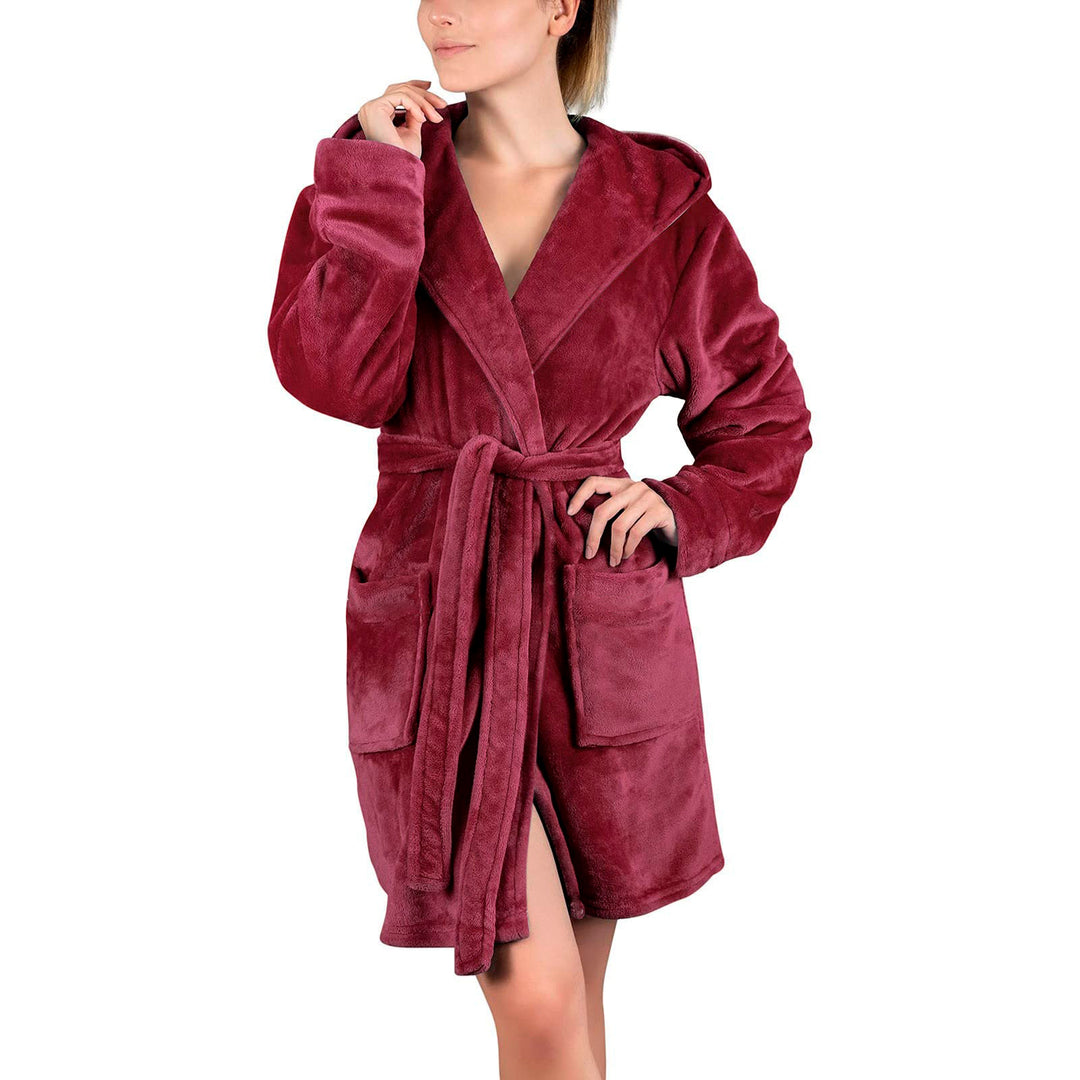 Damen Bademantel aus weichem Mikrofaserstoff EB