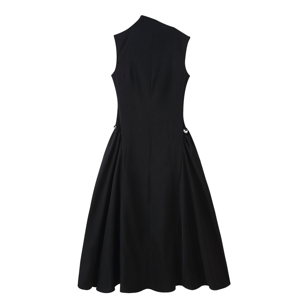 Damen ärmelloses Abendkleid mit asymmetrischem Schnitt und elegantem Fall EB