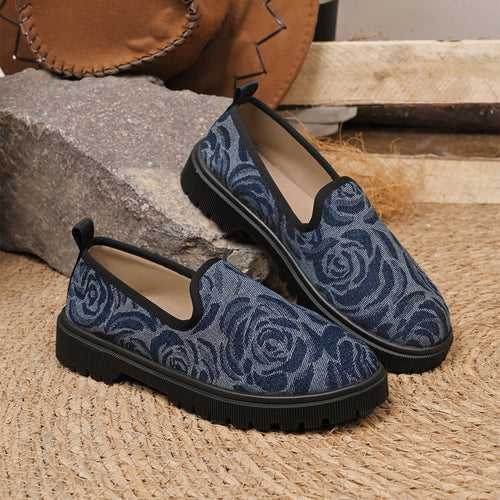 Damen Slip-On Sneaker mit tierischem Muster EB