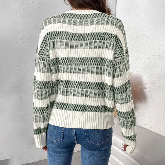 Damen Pullover mit strukturiertem Muster und weitem Schnitt EB